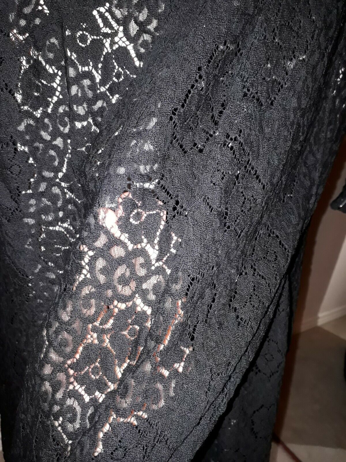 Vintage 1930s? 40s? Evening Gown Black Lace Dress… - image 12