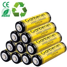 14500 Battery 1200mAh 3.7V Rechargeable Batteries Cell For Flashlight Lot