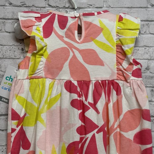 Carter's Outfit Größe 24 Monate Child of Mine Blumen Rüschen Druckknöpfe 1 Stück NEU - Bild 6 von 10