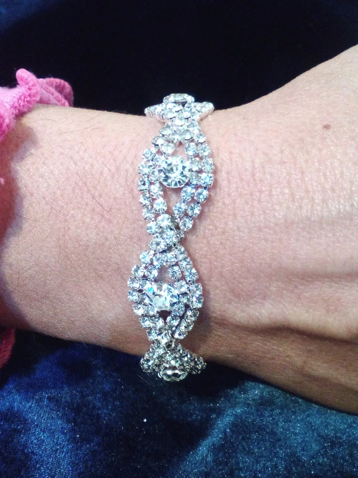 Bracciale Donna SWAROVSKI ORIGINALI Cristalli Rod Argento 925 Brillanti Gioielli - Immagine 4 di 4