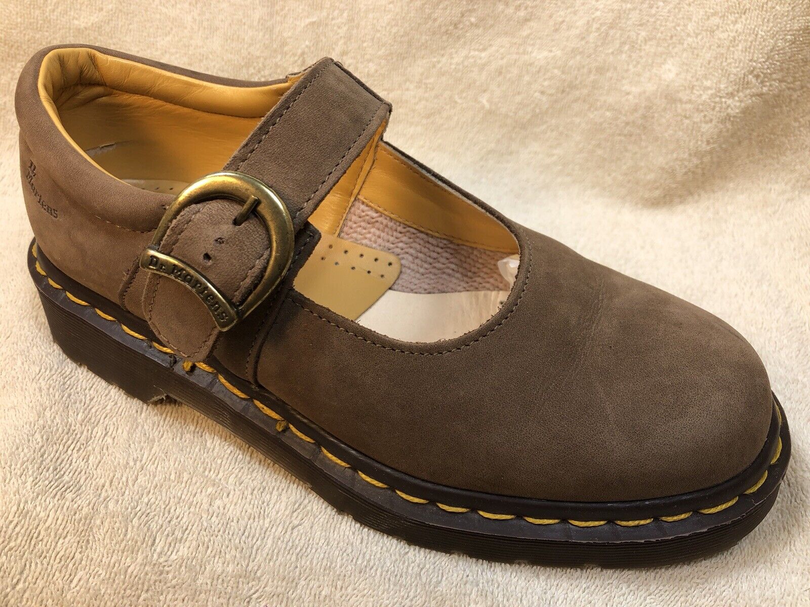 Dr Doc Martens Womens UK Size 5 US 7 Leather Mary Jane Shoe Suede Nubuck  England