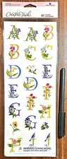 Spring Flower Letter Stickers Scrapbooking Card Journal 3 sheets