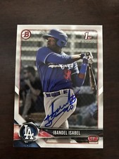 Ibandel Isabel Auto Signed 2018 Bowman Reds Dodgers In Person