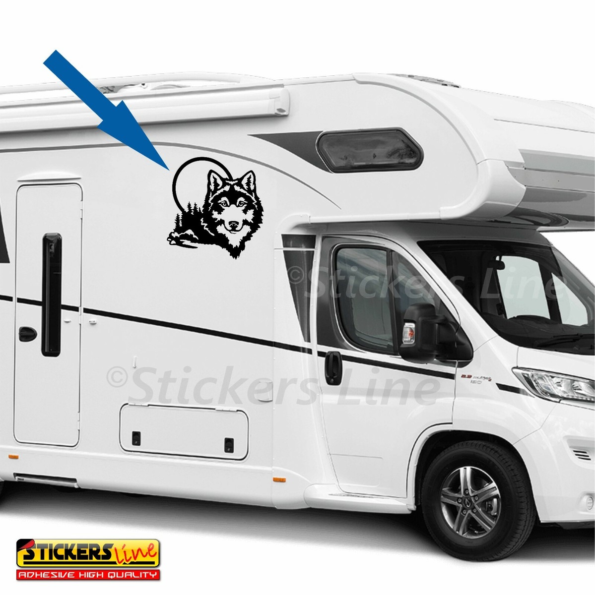 Adesivo Auto Divertente Con Lupo Cartone Animato - Per Paraurti, Jeep E Furgoni, Decorazione Auto - Foto 3