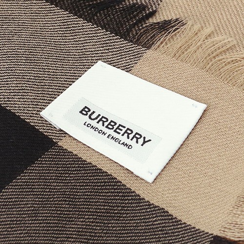 BURBERRY Cashmere Scarf Large Scarf Women Men Lightweight 8024500 Archive Beige - Picture 6 of 6