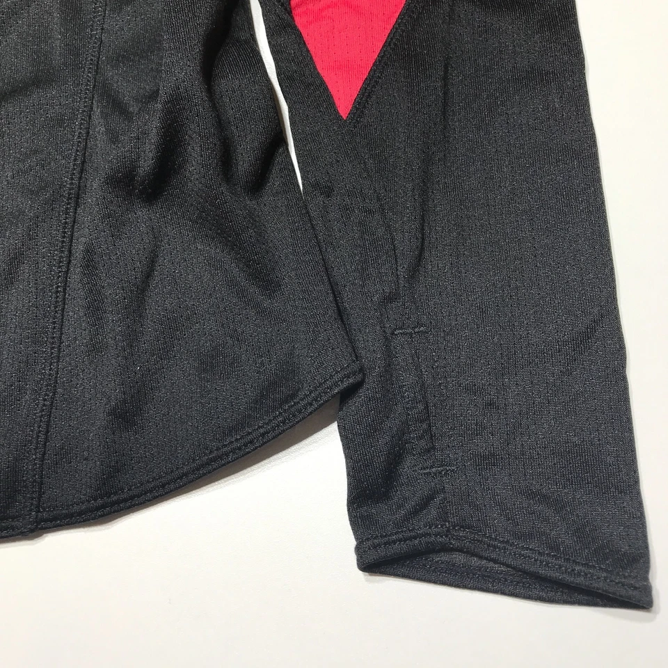 Chaqueta Mizuno Mujer Talla Pequeña Roja Negra 1/4 Cremallera Pullover Cremallera Activa Bolsillo Trasero Foto 4 de 4