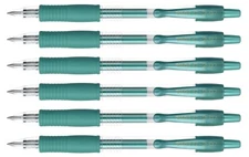 Pilot G2 Green Metallics Lot of 6 Pens Brilliant Metallic Gel Ink Fine 0.7mm