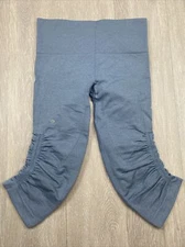 Lululemon Ebb And Flow Capri Yoga Leggings Activewear Scrunched Designs Size 4