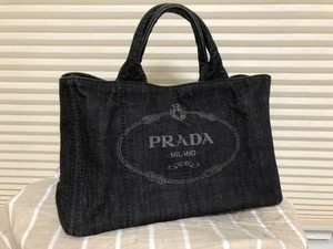prada denim tote