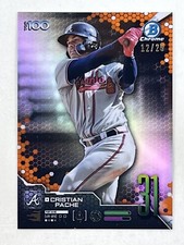 Cristian Pache 2019 Bowman Scouts Top 100 Chrome Orange Refractor /25 #BTP-31