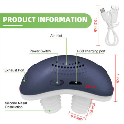 QC001 Micro Mini Electric Anti Snoring Device Noise Stop Sleep Aid Apnea USA