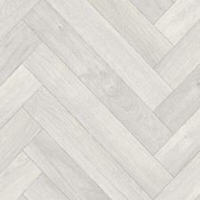 Pale Grey Modern Herringbone Vinyl Flooring Felt Back Lino Kitchen Bathroom