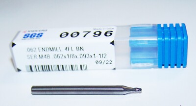 1/16" (.0625") Mulino Fine Carburo 4 Flauto Estremità Sfera Kyocera Sgs - Foto 9