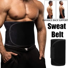 Men Fat Burning Waist Trainer Thermo Tummy Tuck Belt Body Shaper Girdle Slim..