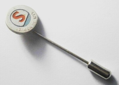 S144) S Buchstabe Simon De Wit Logo Vintage Werbung Abzeichen Anstecknadel