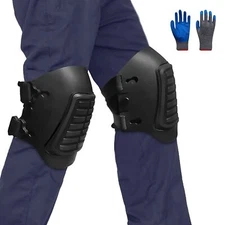 Construction Work Plumber Knee Protection Pads W/ Work Glove and Safety Glasses
