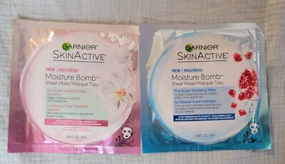 2PK-Garnier SkinActive Super Hydrating Sheet Masks, Soothing, 1.08 fl oz (2PACK)
