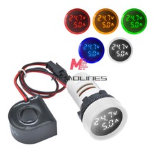 22MM Round Mini Digital Display AC Voltage And Current Meter 0-100A 50-380V New