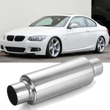 For 3 Series E36 E46 E92 F30 2.5" In/Out 16" Exhaust Resonator Muffler Deep Tone