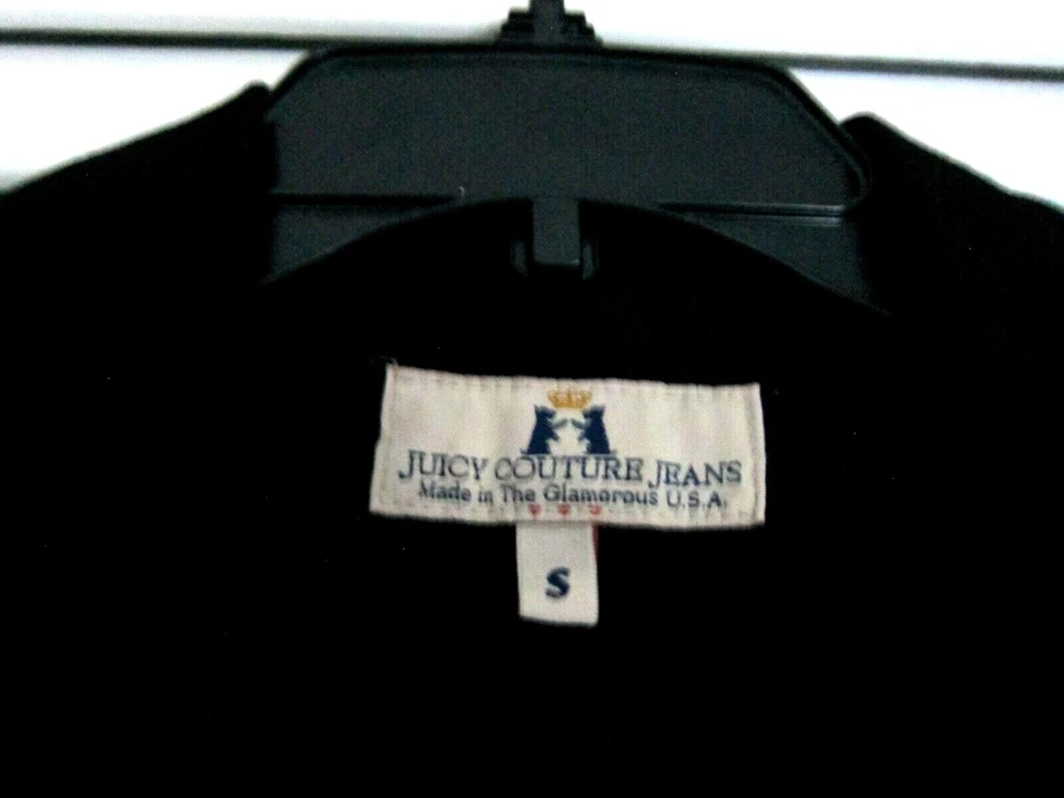 Chaqueta Blazer de Algodón Jeans Juicy Couture Vintage Y2K Principios de la década de 2000 en Negro talla S Foto 3 de 3