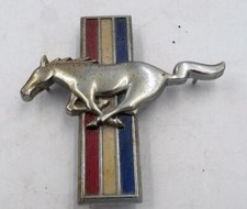 FORD MUSTANG METAL FENDER EMBLEM 4 1/2" X 5"