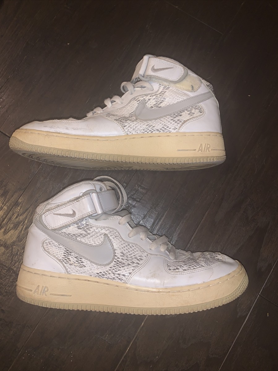 Nike Air Force 1 Mid Premium White Neutral Grey-Black 310277-101 