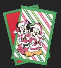 Mickey Mouse  Minnie at Christmas - 1 die cut 4" and 2 or 4 photo mats, 4'x6"