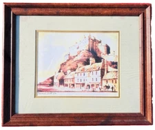 Edinburgh Castle 1874 Scotland Europe Matted & Framed Hanging Wall Art Print