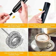 Milk frother Electric milk frother, egg beater, plus two USB charging heads, eas