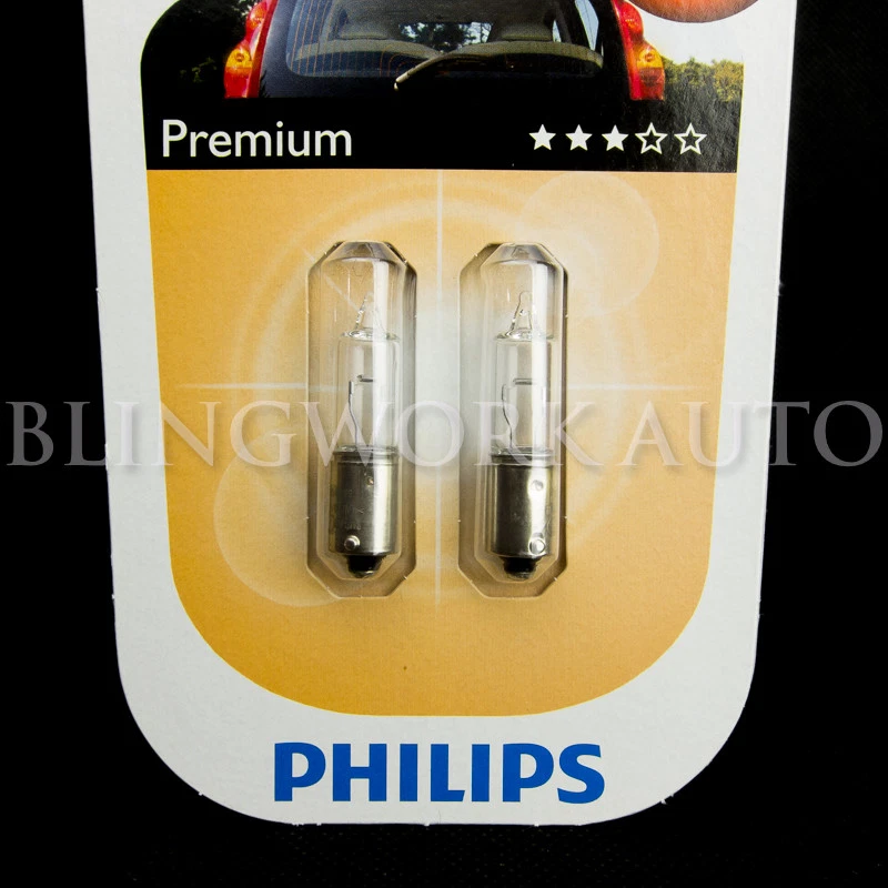 2pc Philips H21W BAY9S OEM Factory Standard Replacement Light Bulb Globe 21W 12V - Image 2 of 4