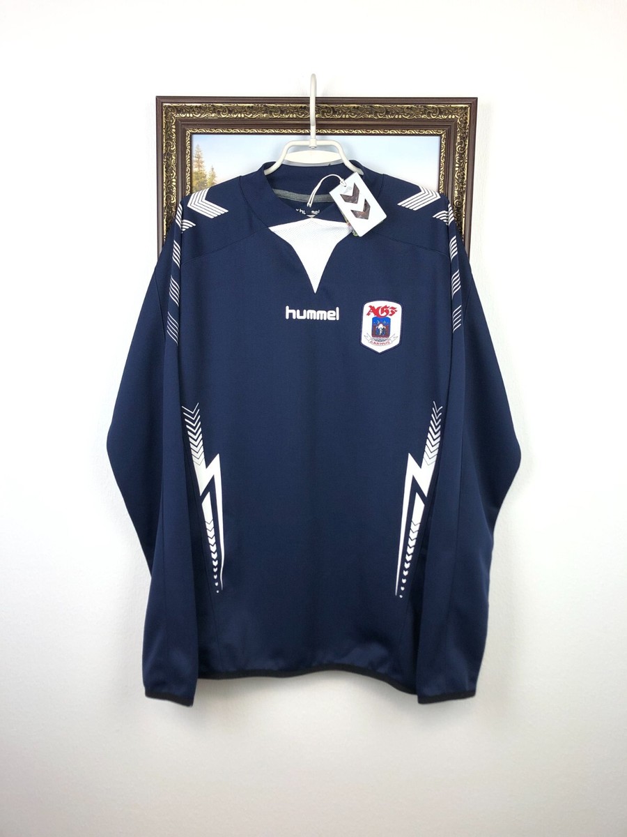 Hummel AGF Aarhus Football Sweatshirt Soccer Track Top Mens Hype