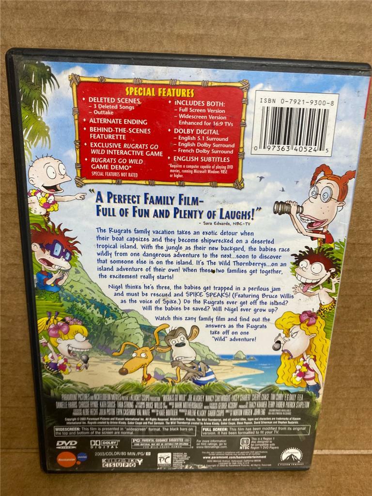 Rugrats Go Wild (DVD, 2003, Includes Both Full Frame Widescreen