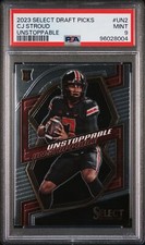 2023 PANINI SELECT DRAFT PICKS UNSTOPPABLE #UN2 CJ STROUD ROOKIE RC PSA 9
