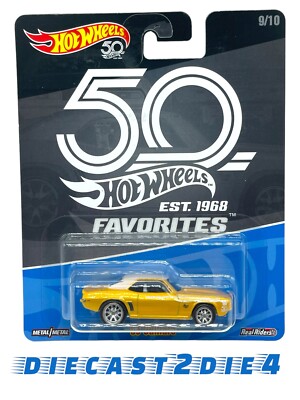 New/Sealed 2018 Hot Wheels Favorites '69 CAMARO #9/10 yellow Real Riders!