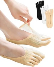 6 pares de calcetines ortopédicos de compresión para dedos No Show calcetines de yoga calcetines de cinco dedos