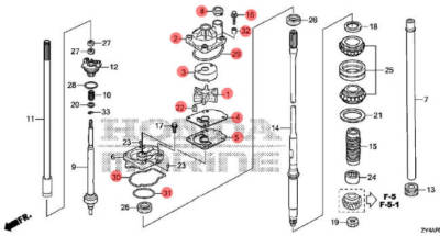 日立 補修部品 シリンダクミ VT-F22 06193-ZY3-010 Honda Complete Water Pump Rebuild Kit for BF175A