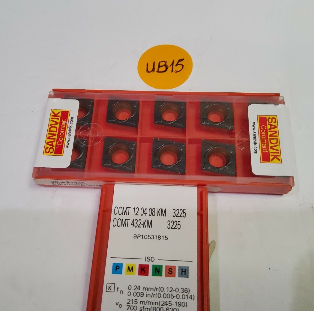 SANDVIK CCMT120408-KM 3225 CARBIDE INSERTS, 10 PCS CCMT432