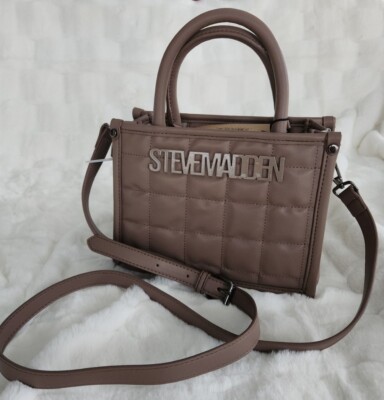 NWT STEVE MADDEN BNIKO QUILTED SATCHEL CROSSBODY BAG W GUITAR 