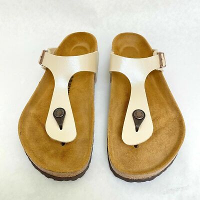 birkenstock gizeh graceful pearl white