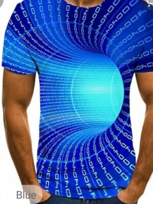 Mens 3D Novelty Graphic Fashion Casual Short Sleeve Tee T- Shirt