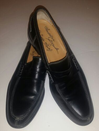 ANTONIO MAURIZI Black LEATHER LOAFER 10 MADE IN ITALY Antonio Maurizi penny-strap Leather Loafers | Black  main image 2