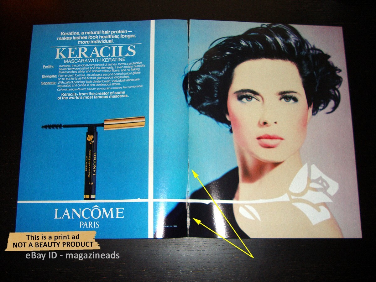 vintage LANCOME Cosmetics 2-Pg PRINT AD 1990 BEAUTIFUL FACE