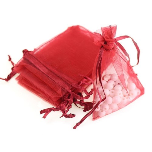 25/50/100PCS Sheer Organza Wedding Party Favor Gift Candy Bags Jewelry Pouches - Picture 9 of 19