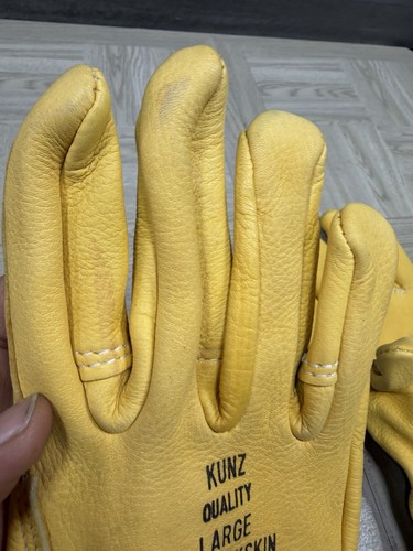 Kunz Buckskin 956 Rękawice dla kierowców Miękka skóra Chicago Polowanie Jeleń Wyprodukowano w USA - Zdjęcie 9 z 17