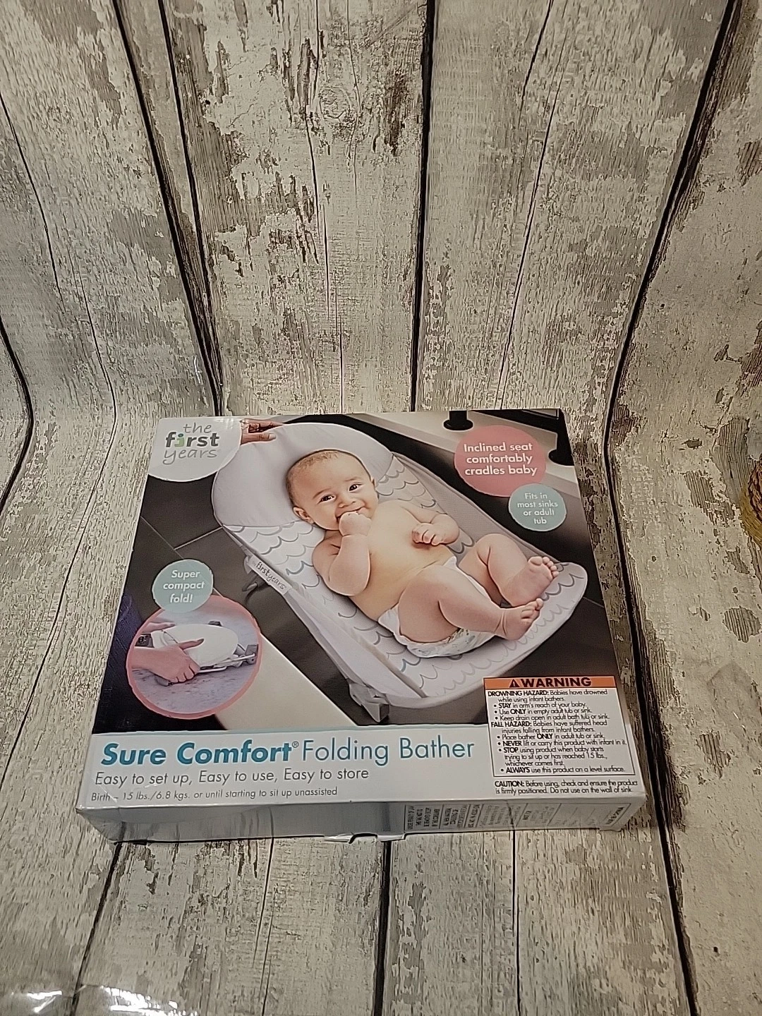 The First Years Sure Comfort Folding Baby Bather New Open Box