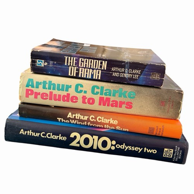 #ad #ad Set of 4 Arthur C. Clarke Books Wind Sun Prelude Mars 2010 Odyss 2 Garden $20.00