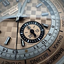 Patek Philippe World Time Chronograph Flyback 5935A-001 Salmon Steel Complete 13