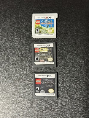 Nintendo DS 3DS Game Lot 3 Lego Star Wars Pirates Chima Tested