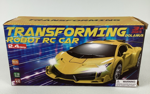 Dolanus Robot Trasformatore RC Auto Giallo Super Roadster Speed Telecomando Auto - Foto 1 di 6