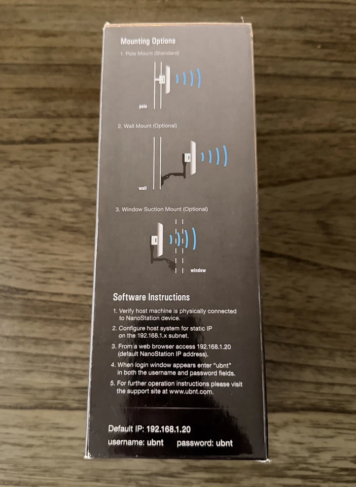 Ubiquiti NanoStation Loco M2 (LocoM2) AirMax 2.4GHz Indoor/Outdoor CPE Wireless - Image 2 of 3